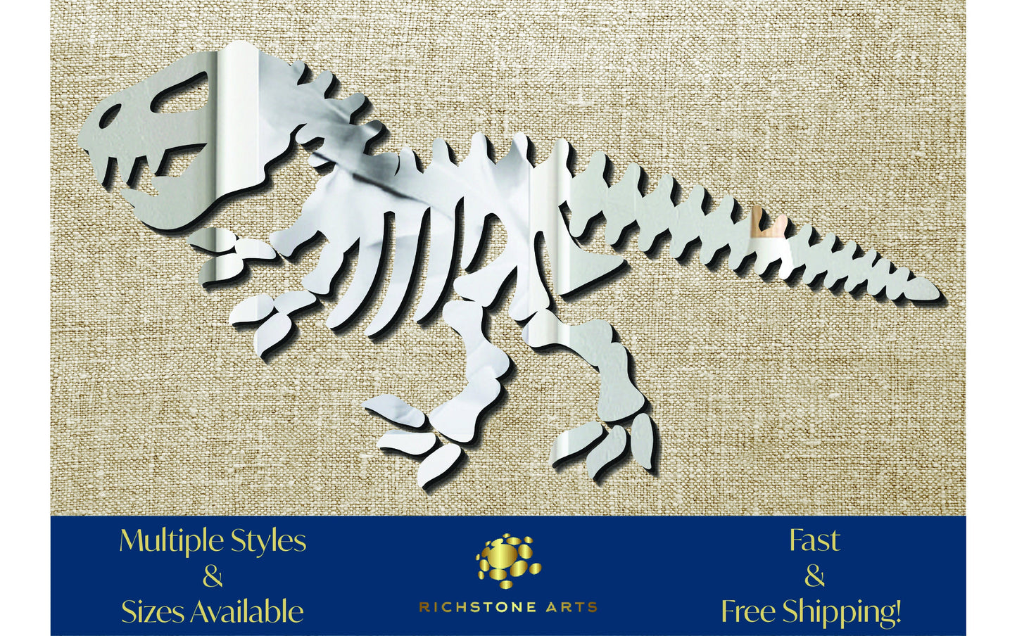 Decorative Dinosaur Skeleton Shaped Acrylic Mirror | Many Shapes Available