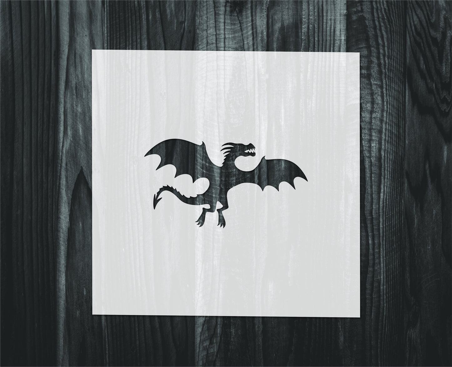 Flying Dragon Stencil, Mylar reusable stencil, Stencil, FAST SHIPPING