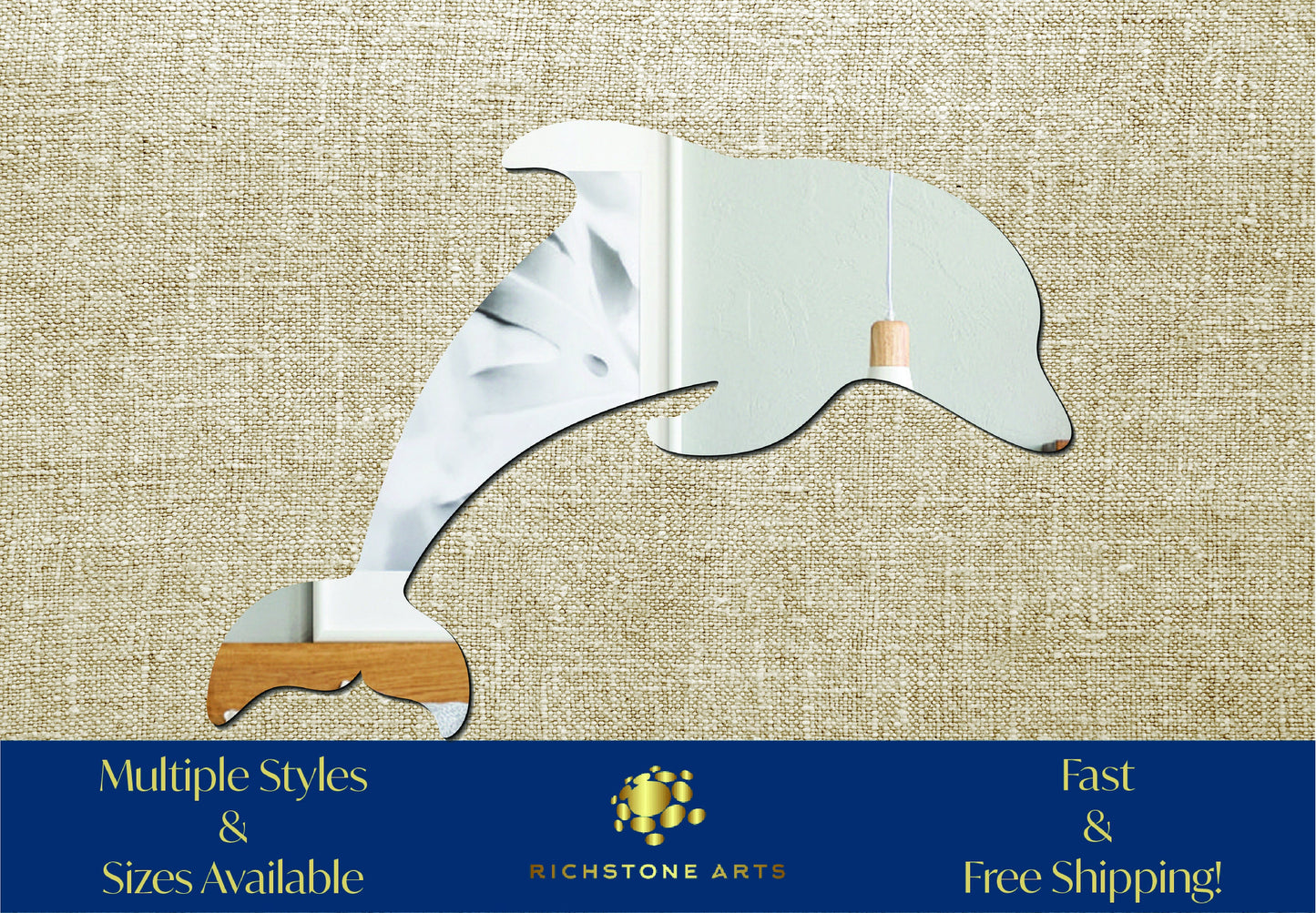 Decorative Dolphin  Shaped Acrylic Mirror | Many Shapes Available