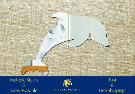 Decorative Dolphin  Shaped Acrylic Mirror | Many Shapes Available