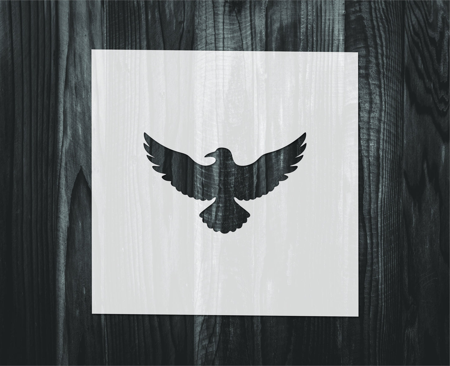 Flying Raven Stencil, Mylar reusable stencil, Stencil, FAST SHIPPING