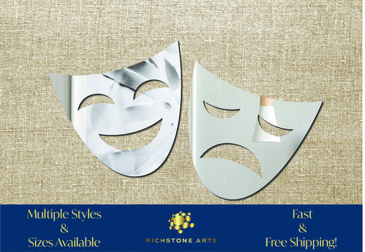 Decorative Drama Mask Shaped Acrylic Mirror | Many Shapes Available