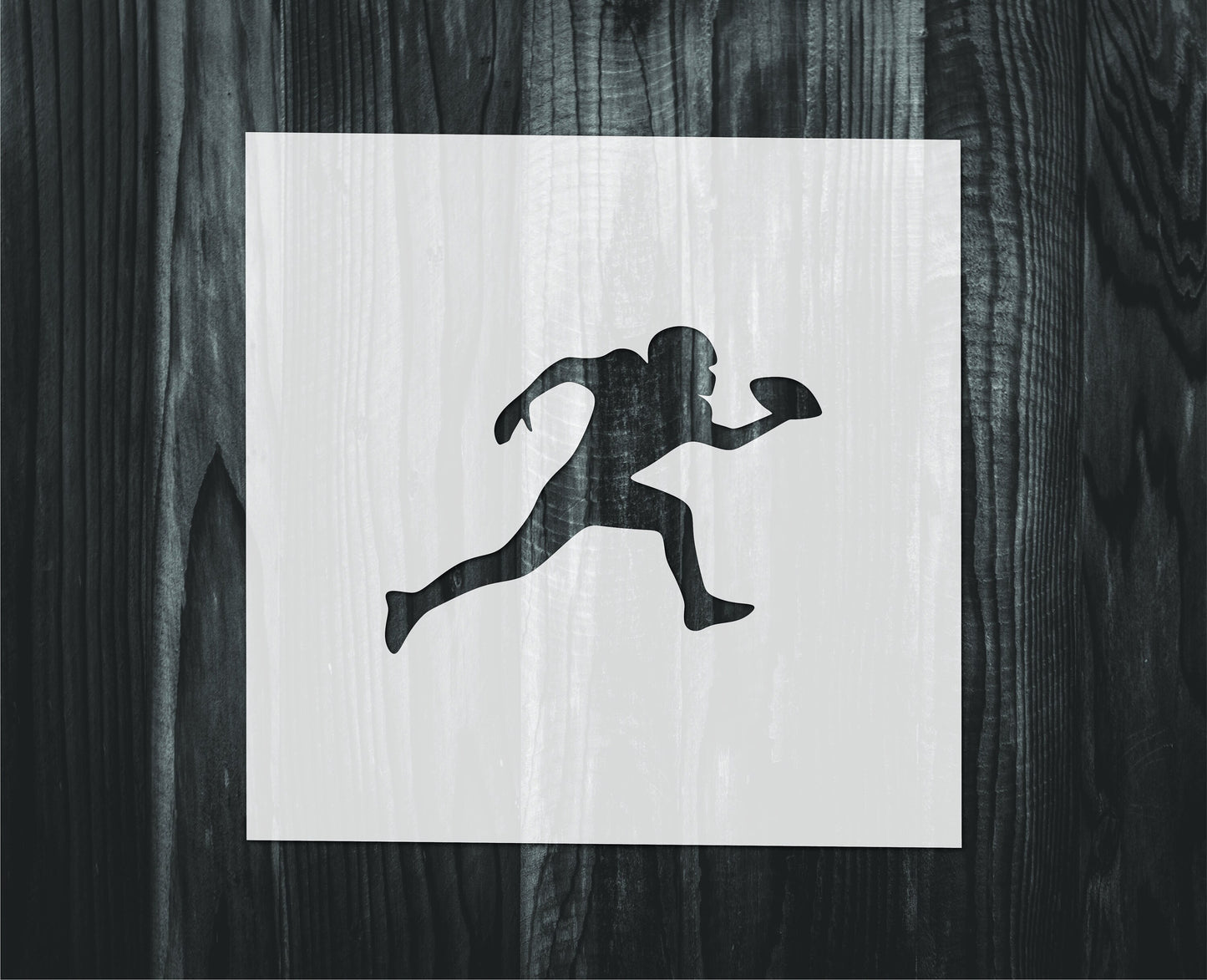 Football Player Stencil, Mylar reusable stencil, Stencil, FAST SHIPPING