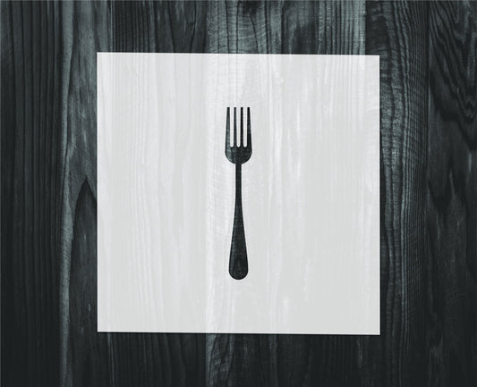 Fork Stencil, Mylar reusable stencil, Stencil, FAST SHIPPING