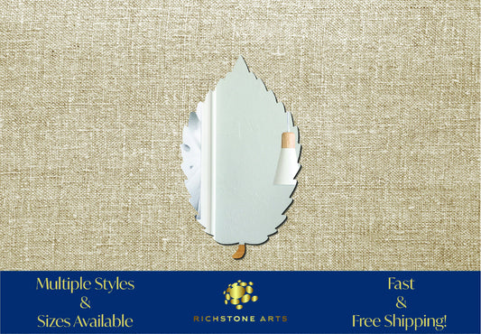 Decorative Elm Leaf Shaped Acrylic Mirror | Many Shapes Available