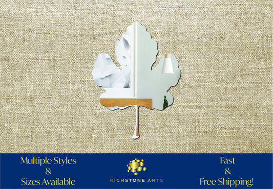 Decorative Fig Leaf Shaped Acrylic Mirror | Many Shapes Available