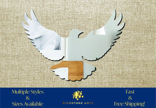 Decorative Flying Dove Shaped Acrylic Mirror | Many Shapes Available