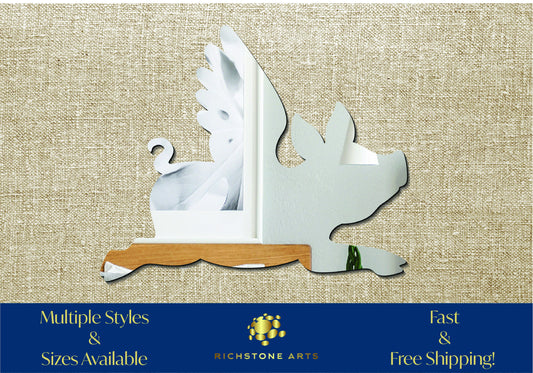 Decorative Flying Pig Shaped Acrylic Mirror | Many Shapes Available