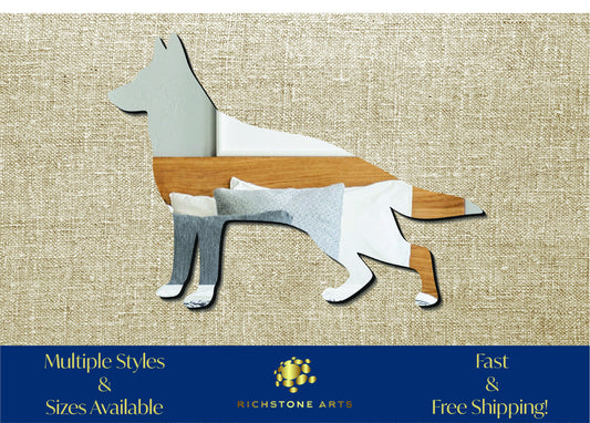 Decorative German Shepherd Shaped Acrylic Mirror | Many Shapes Available