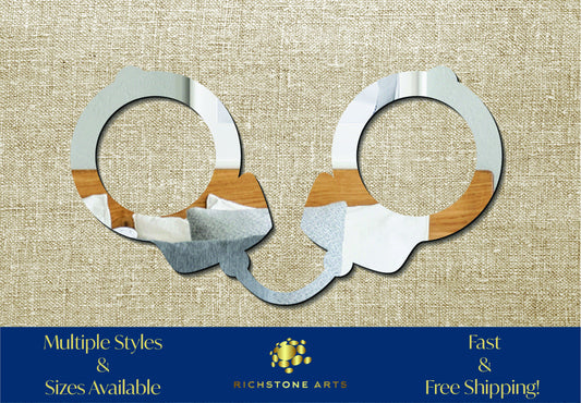 Decorative Handcuffs Shaped Acrylic Mirror | Many Shapes Available