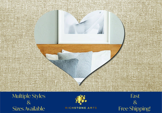 Decorative Heart Shaped Acrylic Mirror | Many Shapes Available