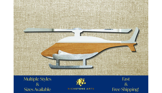 Decorative Helicopter Shaped Acrylic Mirror | Many Shapes Available