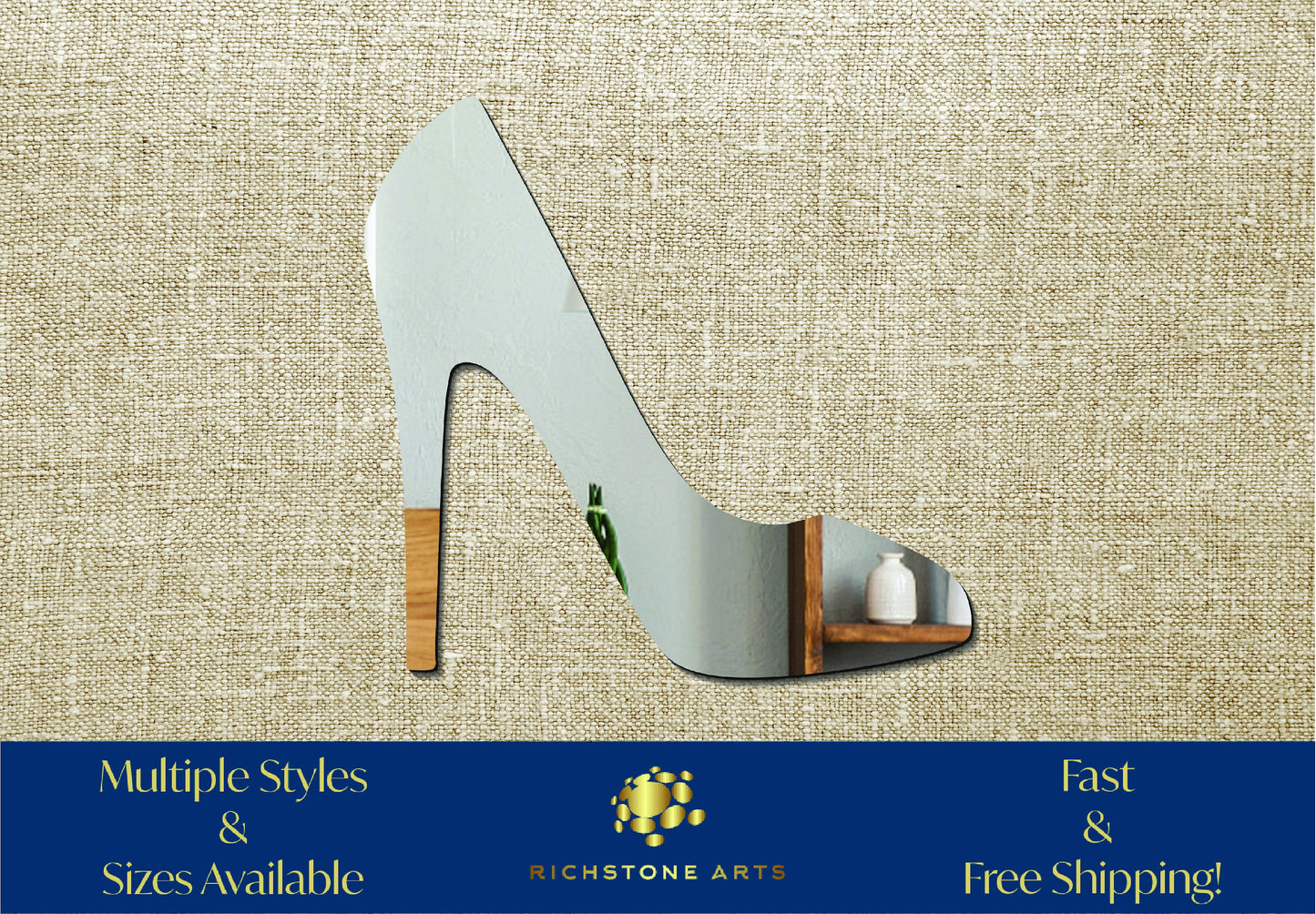 Decorative High Heel Shaped Acrylic Mirror | Many Shapes Available