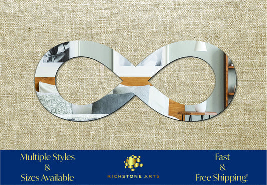 Decorative Infinity Shaped Acrylic Mirror | Many Shapes Available