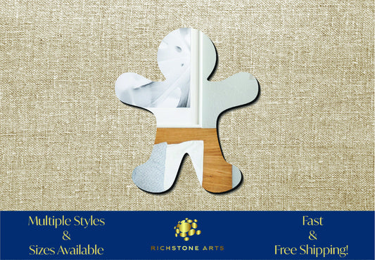 Decorative Gingerbread Man Shaped Acrylic Mirror | Many Shapes Available