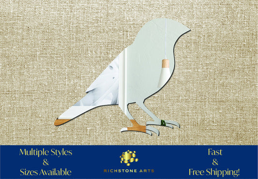 Decorative Finch Shaped Acrylic Mirror | Many Shapes Available