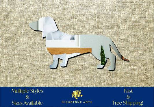 Decorative Dachshund Shaped Acrylic Mirror | Many Shapes Available