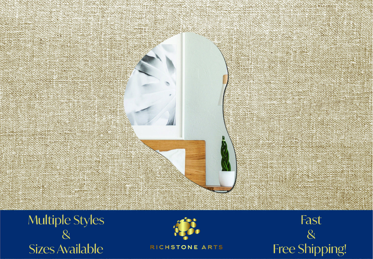 Decorative Elephant Ear Shaped Acrylic Mirror | Many Shapes Available