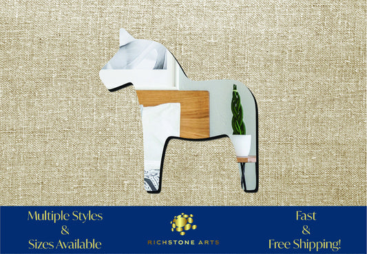 Decorative Dala Horse Shaped Acrylic Mirror | Many Shapes Available