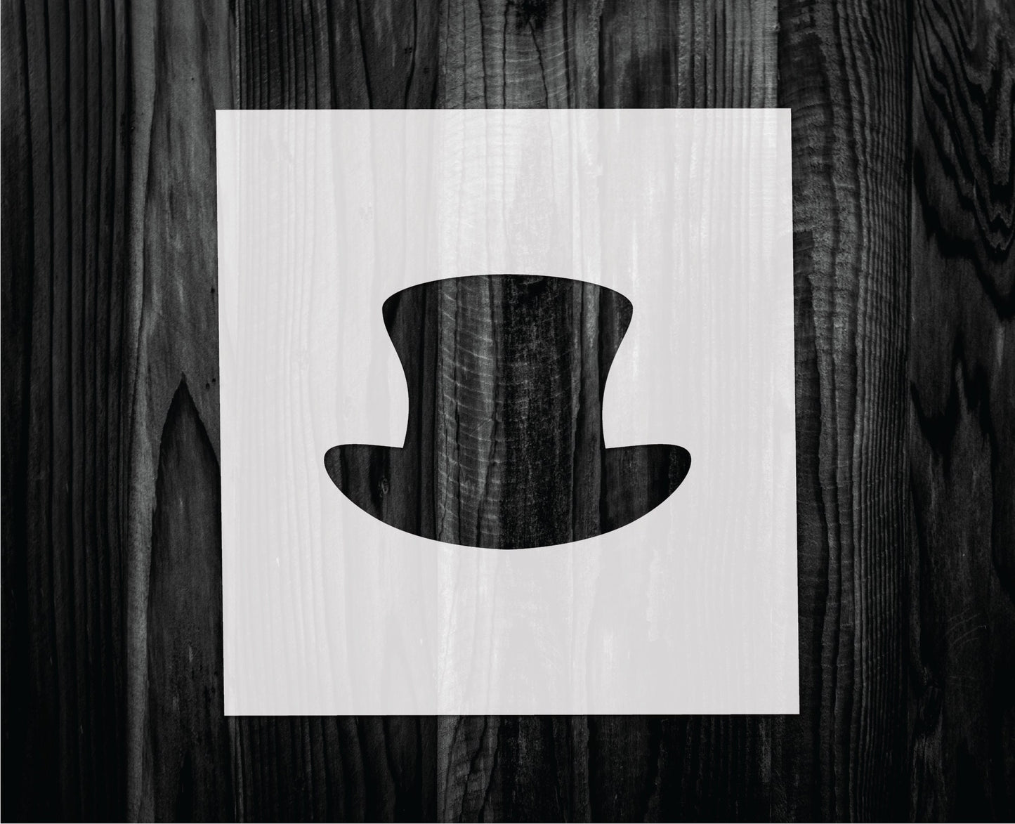 Top Hat Stencil, Mylar reusable stencil, Stencil, FAST SHIPPING