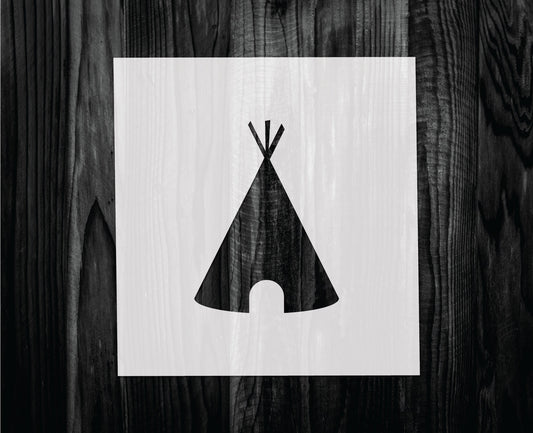 Teepee Stencil, Mylar reusable stencil, Stencil, FAST SHIPPING