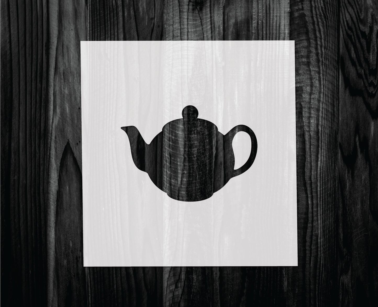 Teapot Stencil, Mylar reusable stencil, Stencil, FAST SHIPPING