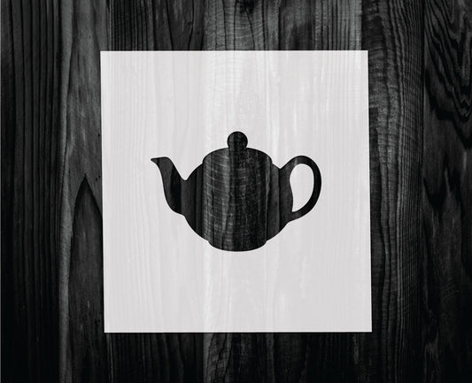 Teapot Stencil, Mylar reusable stencil, Stencil, FAST SHIPPING