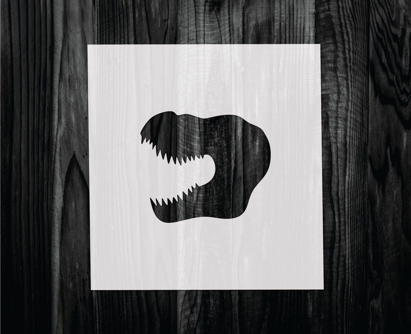 T Rex Head Stencil, Mylar reusable stencil, Stencil, FAST SHIPPING