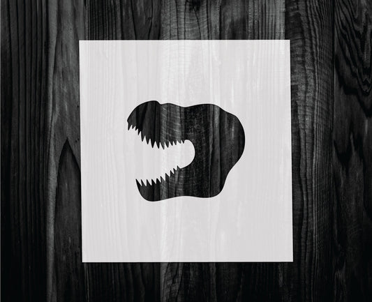 T Rex Head Stencil, Mylar reusable stencil, Stencil, FAST SHIPPING