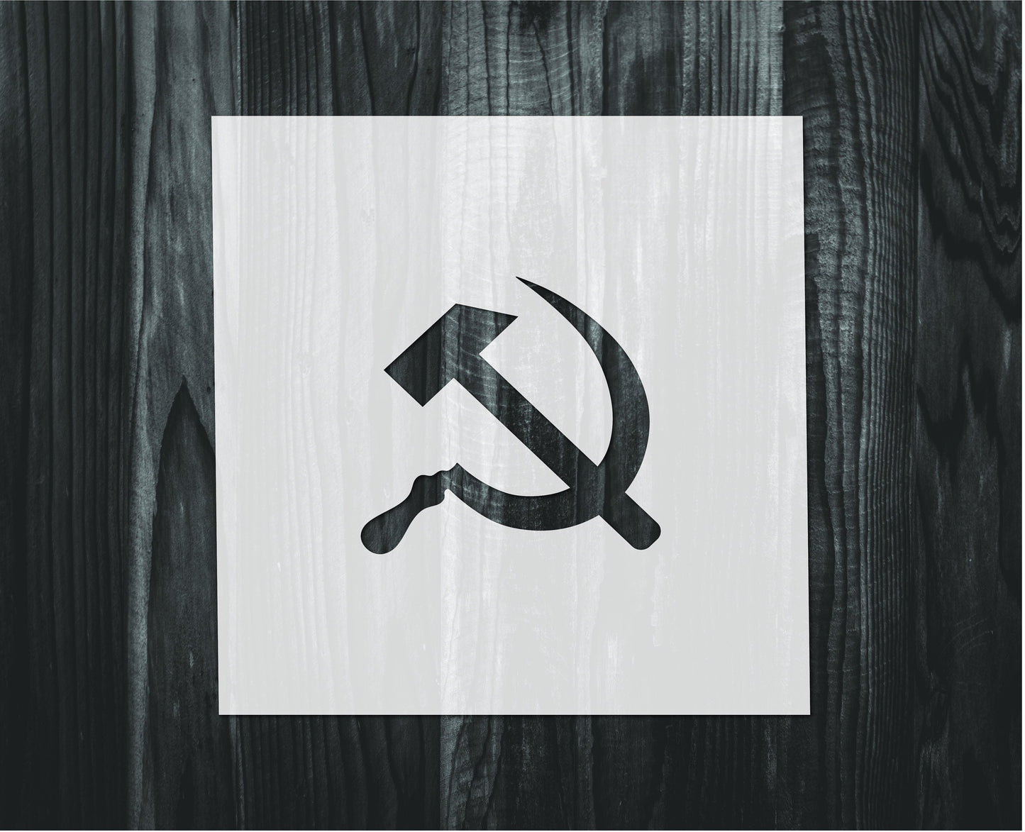 Hammer and sickle Stencil, Mylar reusable stencil, Stencil, FAST SHIPPING