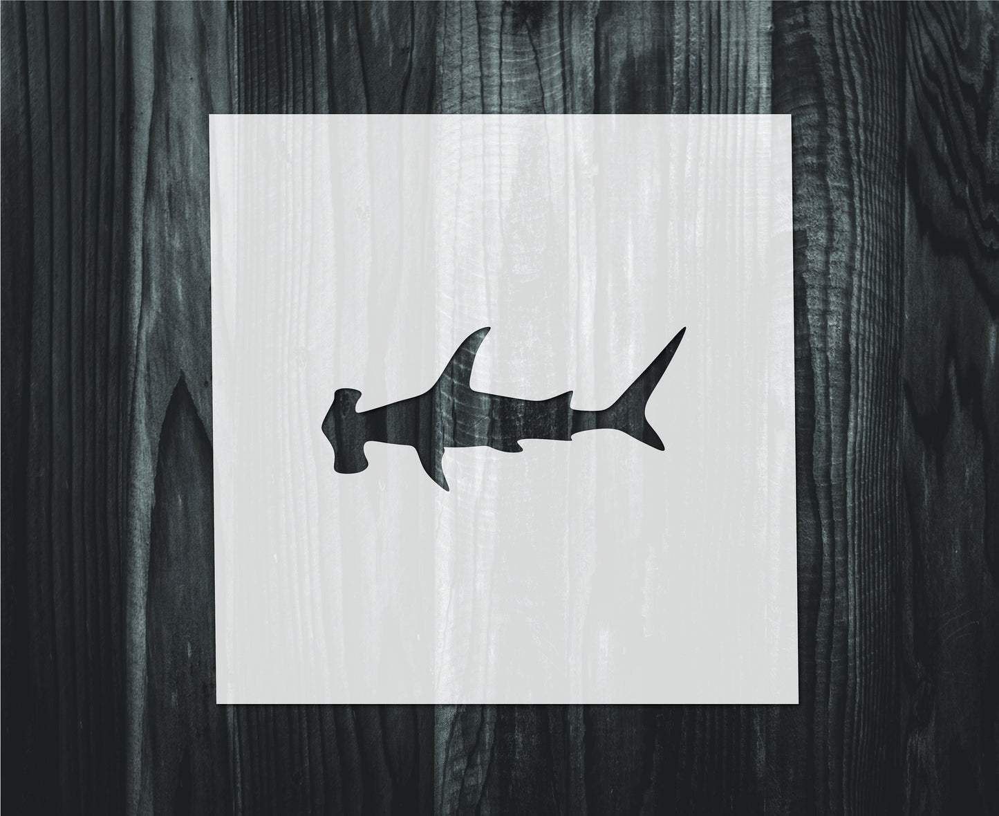 Hammerhead shark Stencil, Mylar reusable stencil, Stencil, FAST SHIPPING