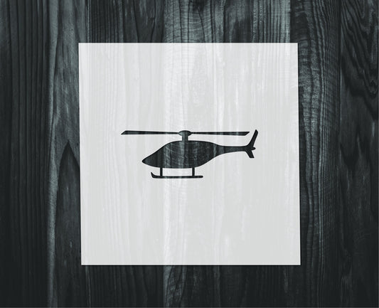 Helicopter Stencil, Mylar reusable stencil, Stencil, FAST SHIPPING