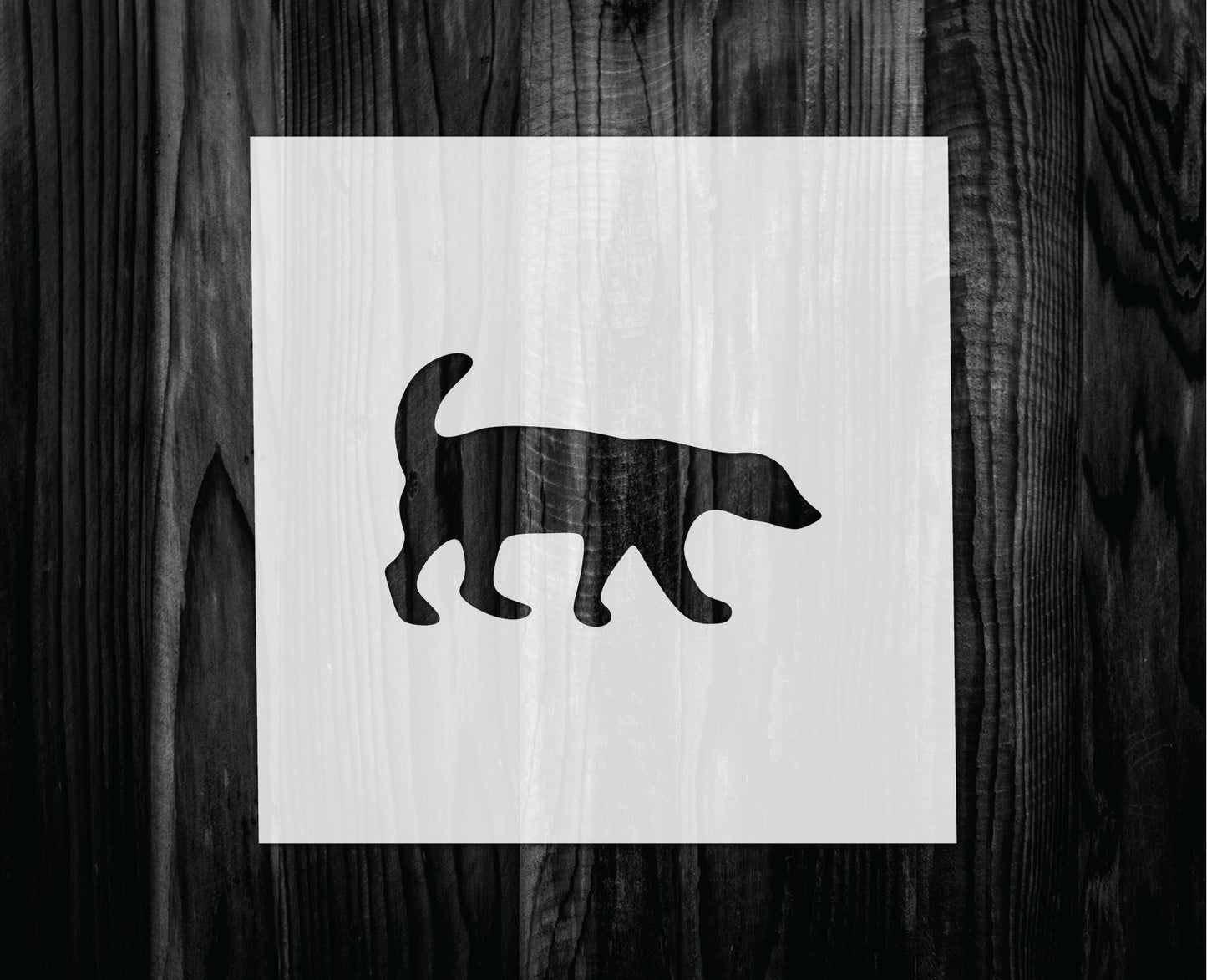 Honey Badger Stencil, Mylar reusable stencil, Stencil, FAST SHIPPING