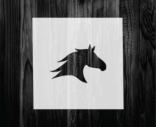 Horse Head Stencil, Mylar reusable stencil, Stencil, FAST SHIPPING