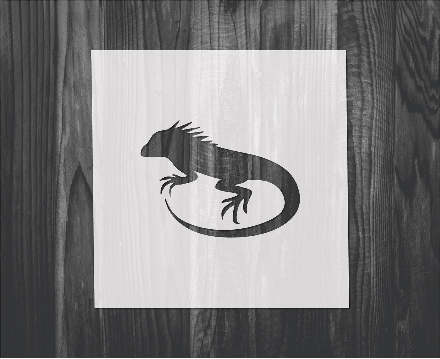 Iguana Stencil, Mylar reusable stencil, Stencil, FAST SHIPPING