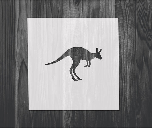 Kangaroo Stencil, Mylar reusable stencil, Stencil, FAST SHIPPING