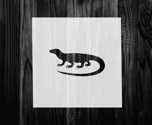 Komodo Dragon Stencil, Mylar reusable stencil, Stencil, FAST SHIPPING