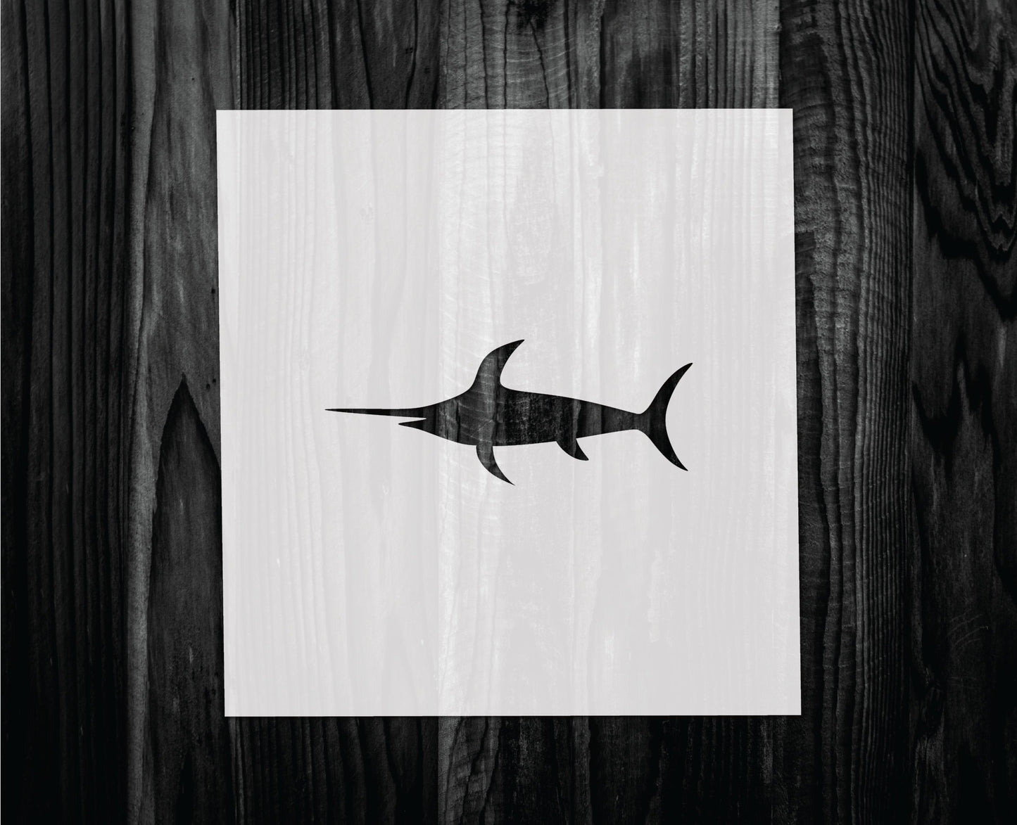 Swordfish Stencil, Mylar reusable stencil, Stencil, FAST SHIPPING