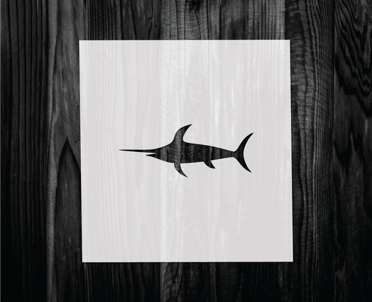 Swordfish Stencil, Mylar reusable stencil, Stencil, FAST SHIPPING