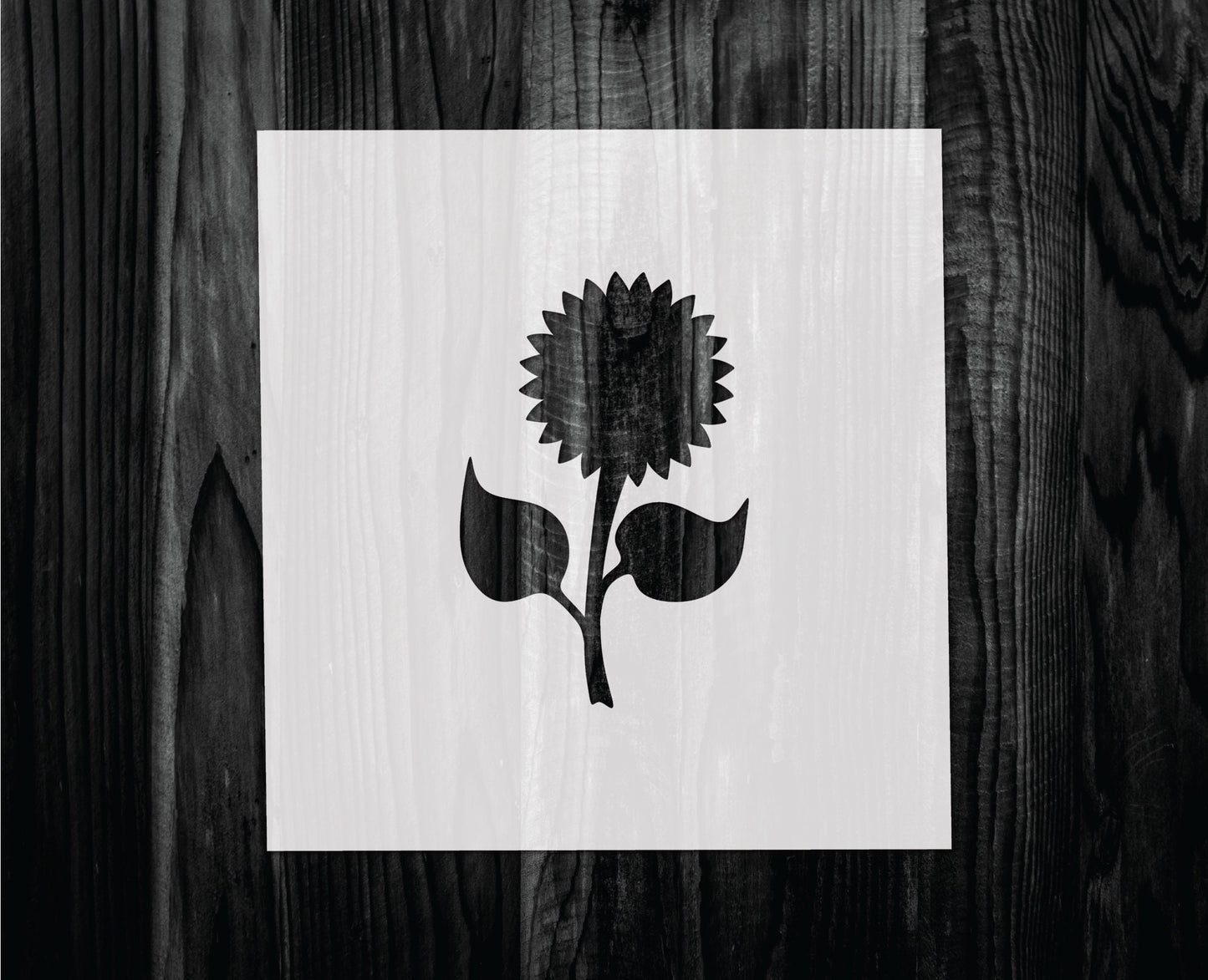 Sunflower Stencil, Mylar reusable stencil, Stencil, FAST SHIPPING