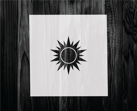 Sun Stencil, Mylar reusable stencil, Stencil, FAST SHIPPING
