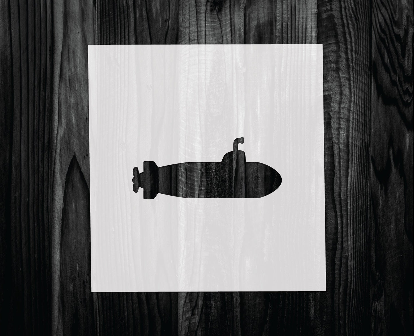 Submarine Stencil, Mylar reusable stencil, Stencil, FAST SHIPPING