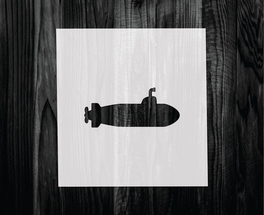Submarine Stencil, Mylar reusable stencil, Stencil, FAST SHIPPING