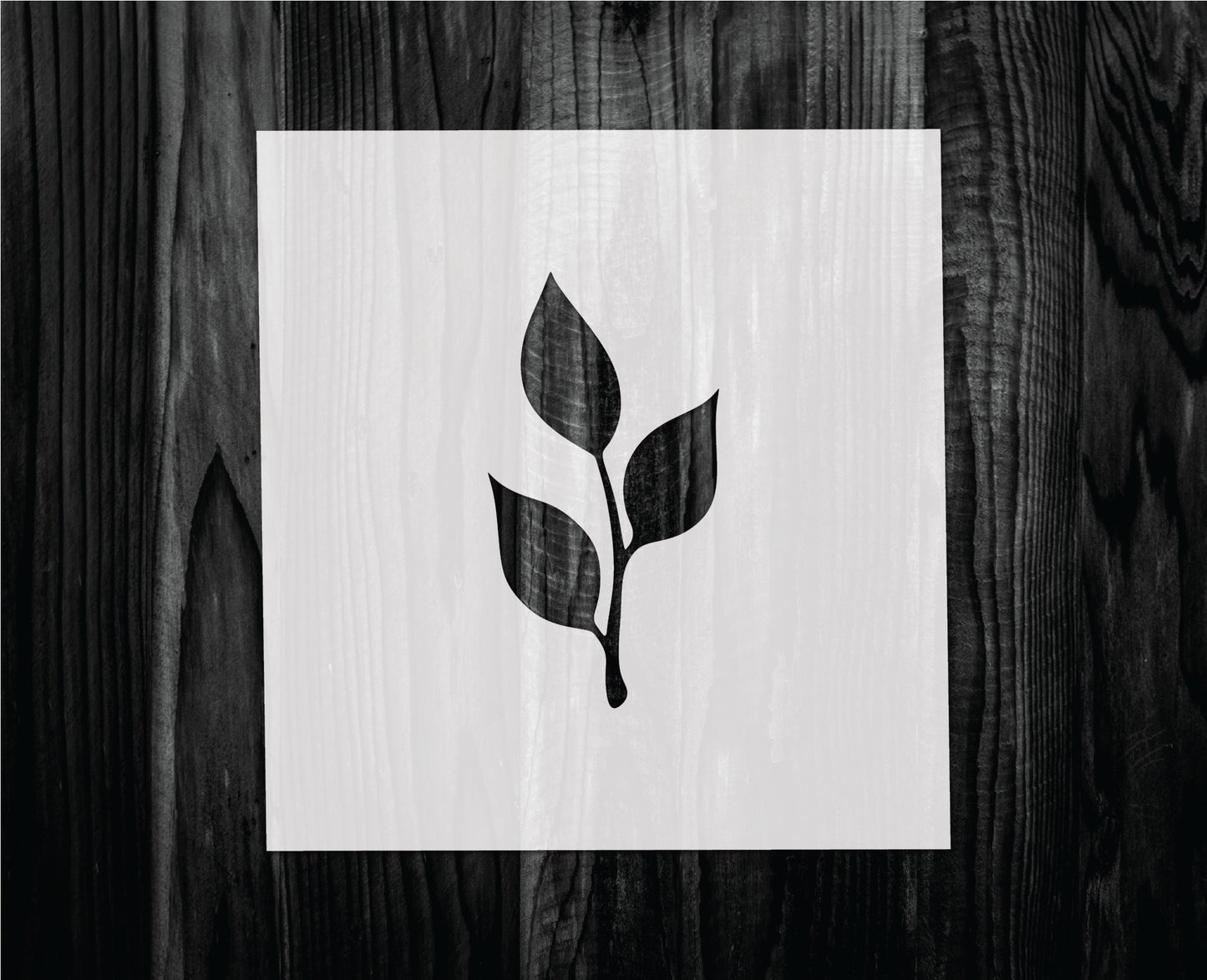 Stem and Leaf Stencil, Mylar reusable stencil, Stencil, FAST SHIPPING