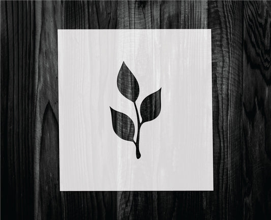 Stem and Leaf Stencil, Mylar reusable stencil, Stencil, FAST SHIPPING