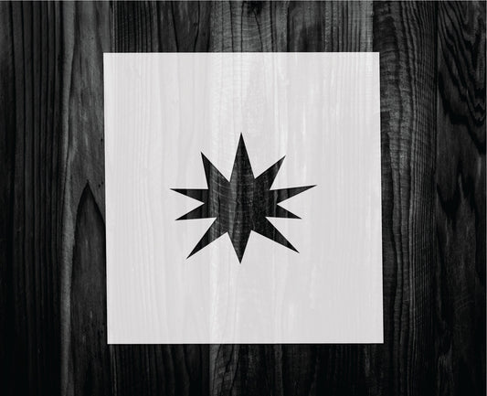 Starburst Stencil, Mylar reusable stencil, Stencil, FAST SHIPPING