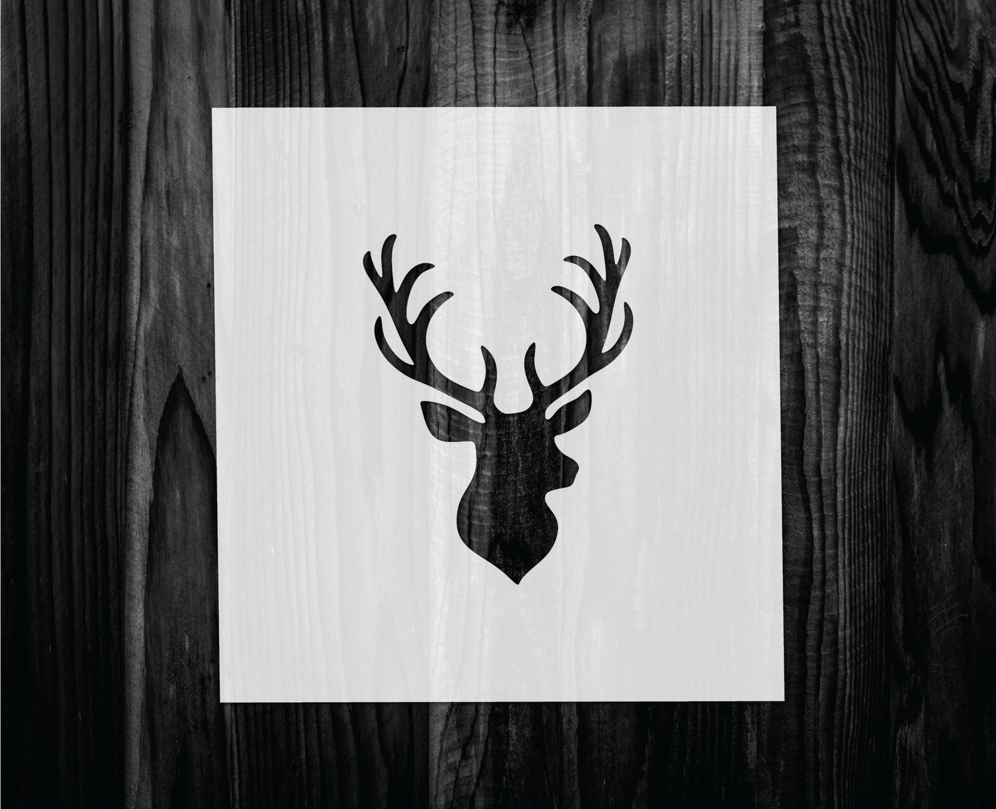 Stag Head Stencil, Mylar reusable stencil, Stencil, FAST SHIPPING