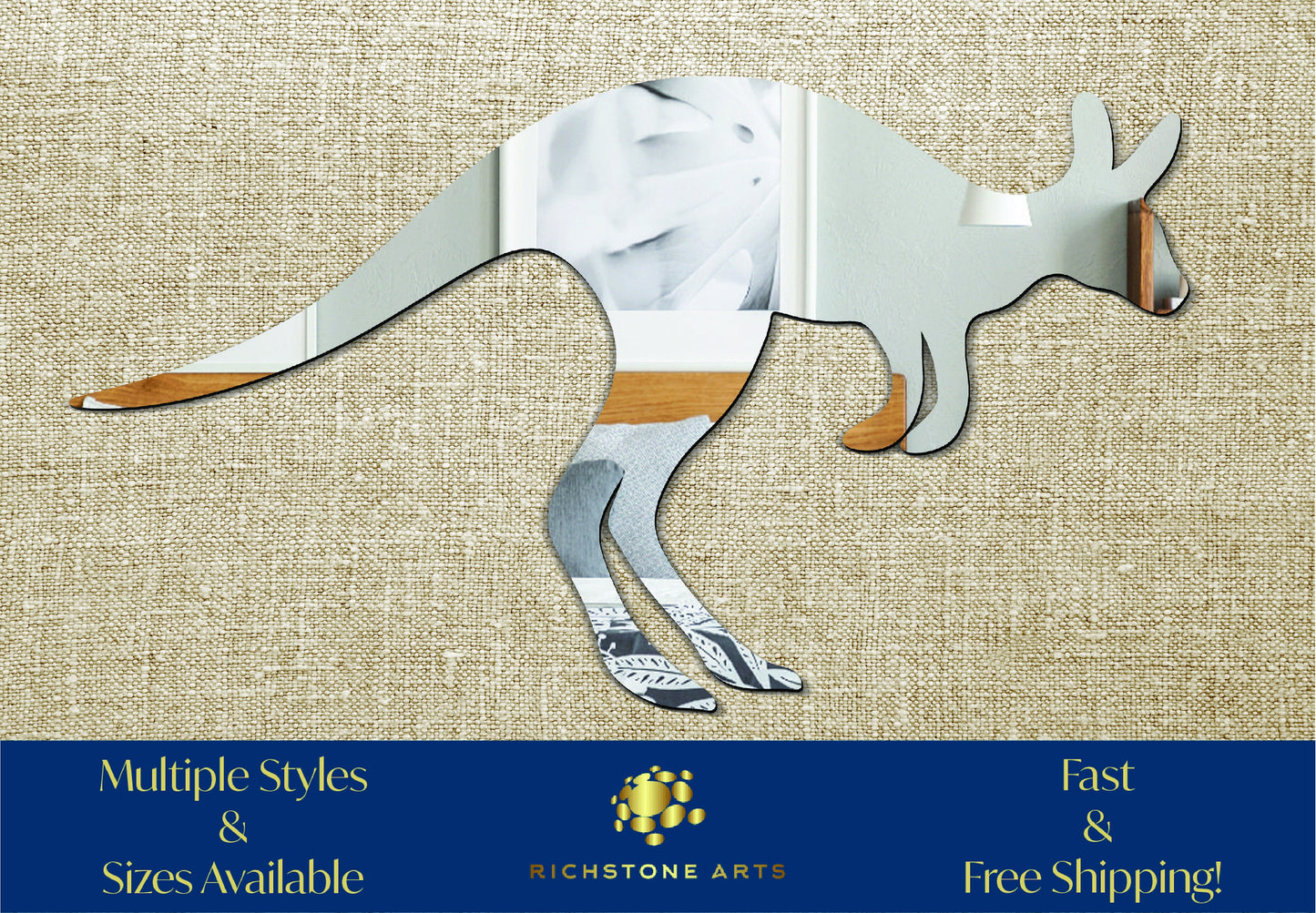 Decorative Kangaroo Shaped Acrylic Mirror | Many Shapes Available