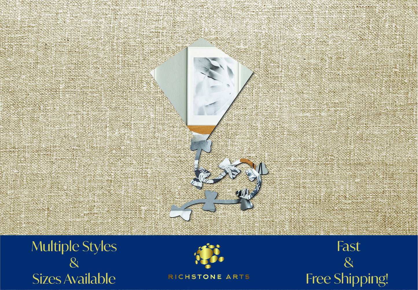 Decorative Kite Shaped Acrylic Mirror | Many Shapes Available