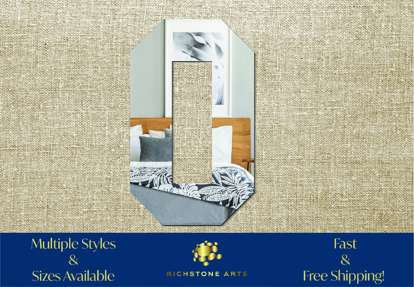 Decorative Letter O Shaped Acrylic Mirror | Many Shapes Available